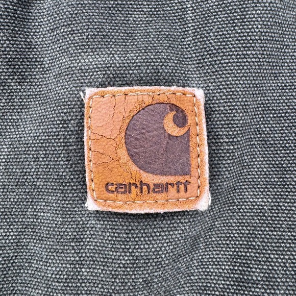 Vintage Carhartt Sherpa Lined Vest Mens XL Moss Green Canvas Workwear USA Made - Picture 4 of 13